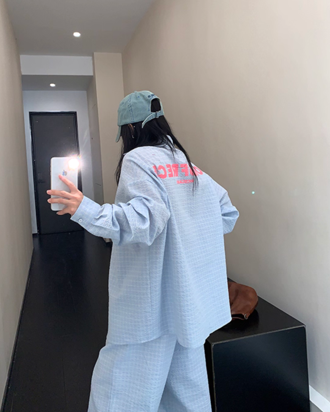 Plaid Long Sleeve Shirt / Loose Pants YLS0916