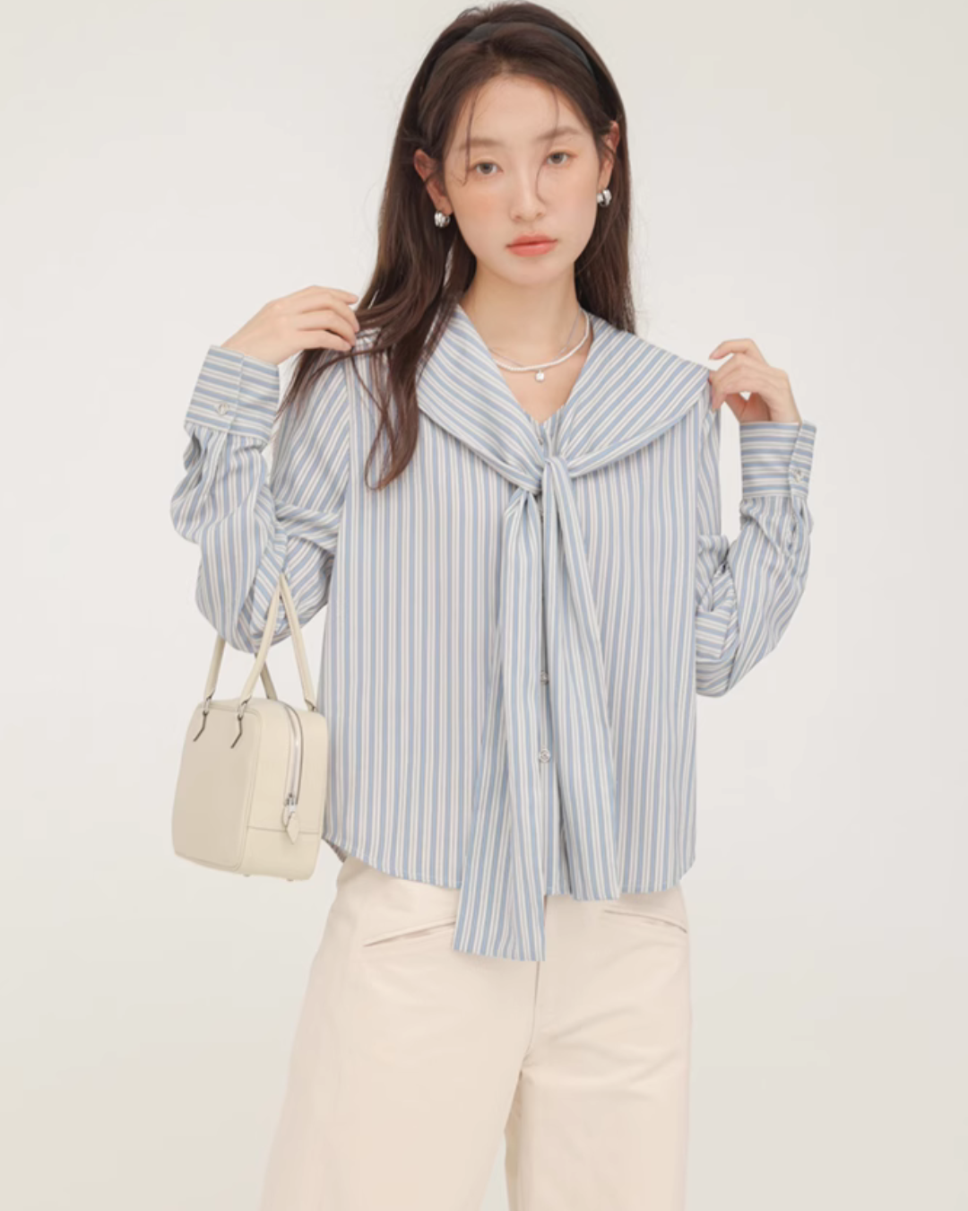 Bowtie Stripe Long Sleeve Shirt CHS0006