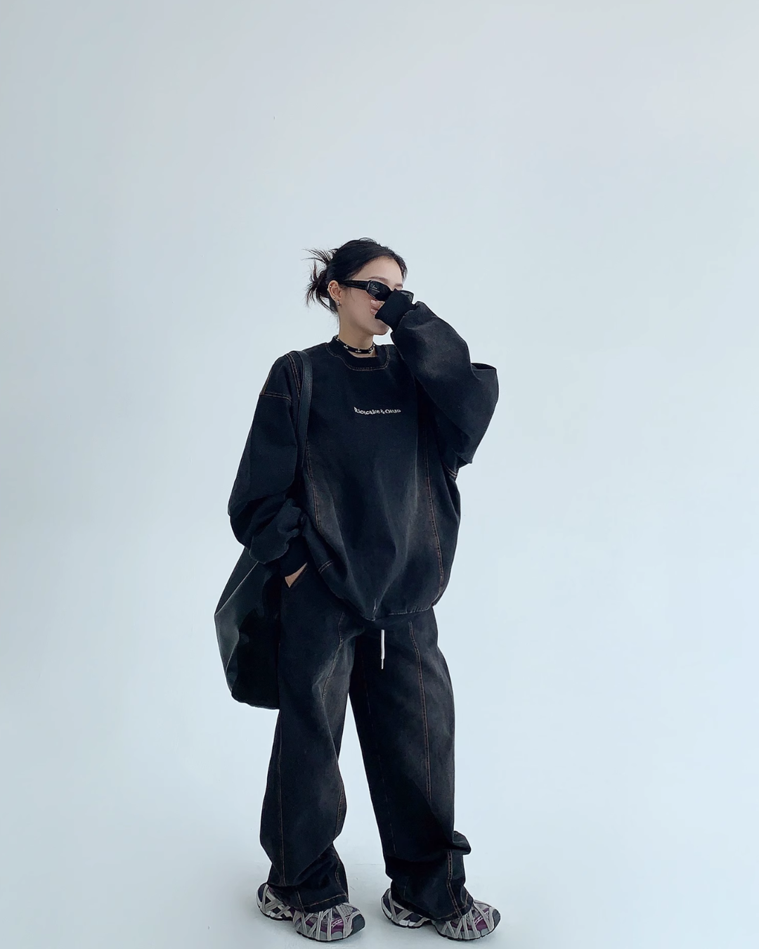 Vintage Denim Loose Top / Wide Pants YLS0808