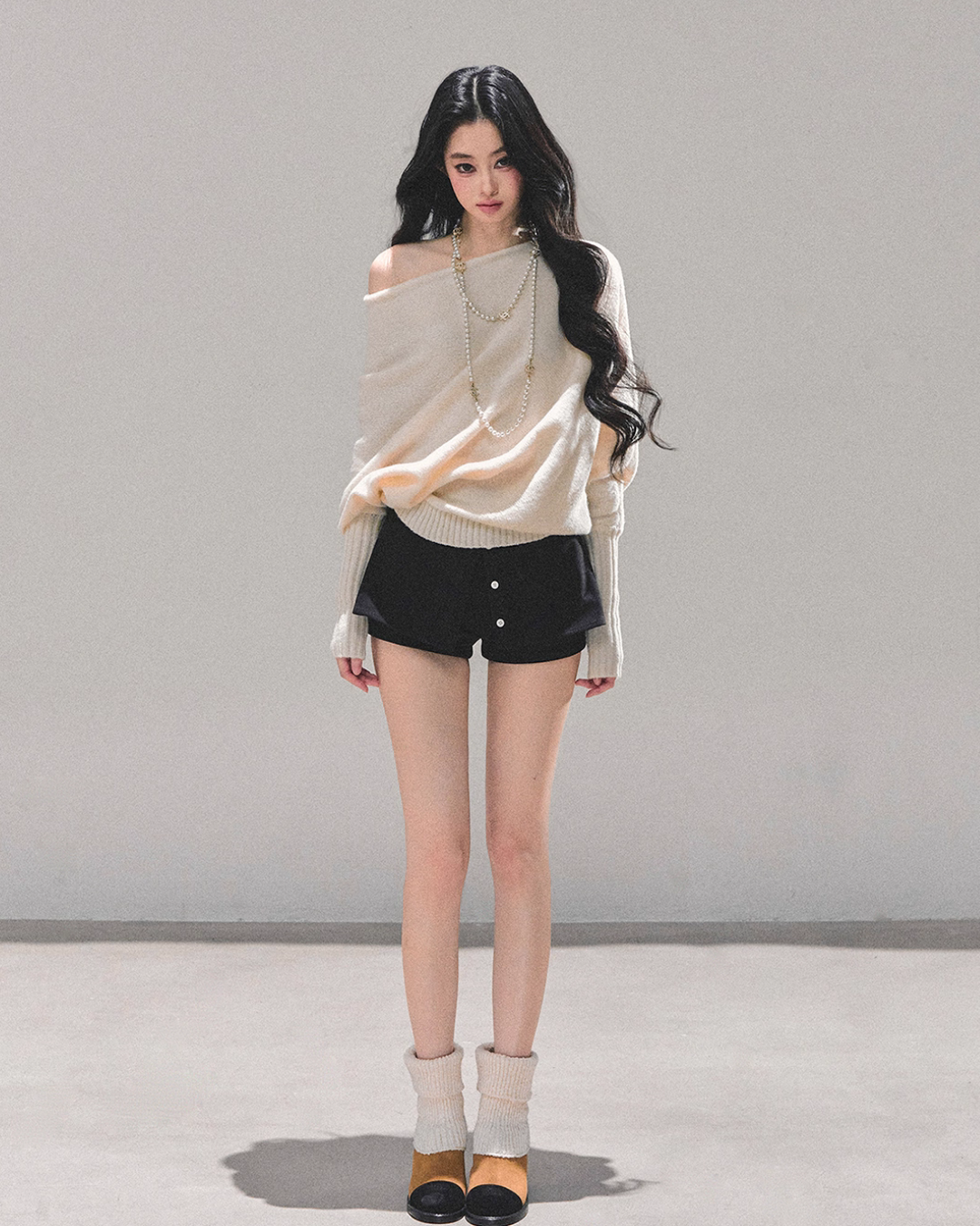 Dolman Sleeve Boat Neck Knit LAS0044