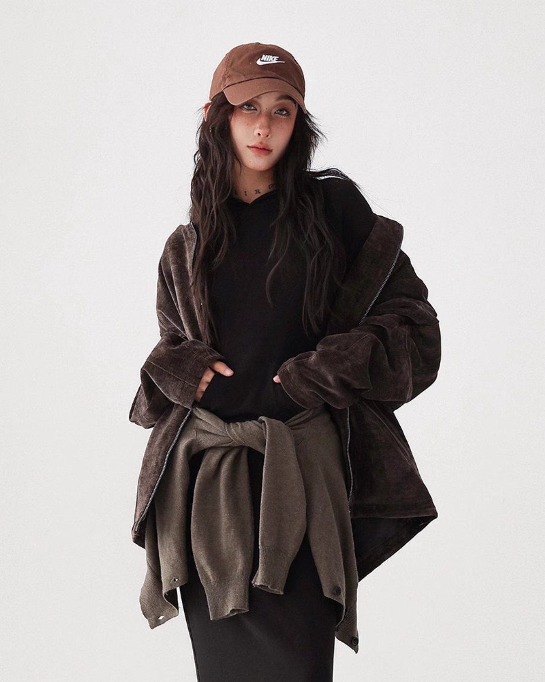 Hood Maxi Length Dress ACS0223