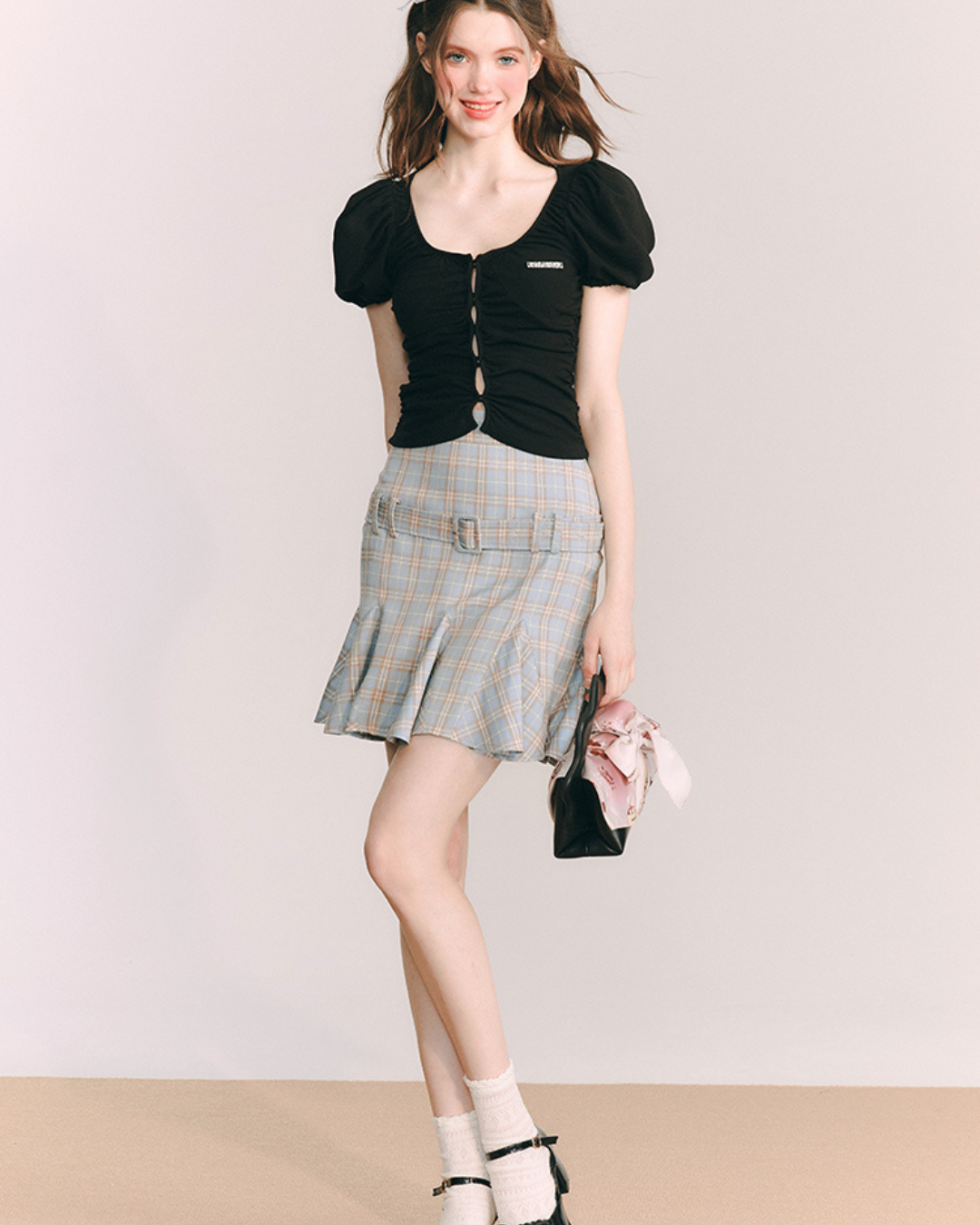 French Retro Short Sleeve Knit GOU0105