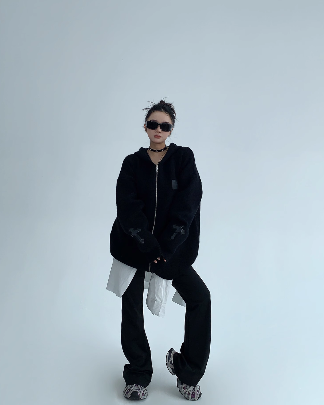 Loose Zip Knit Hoodie YLS0593