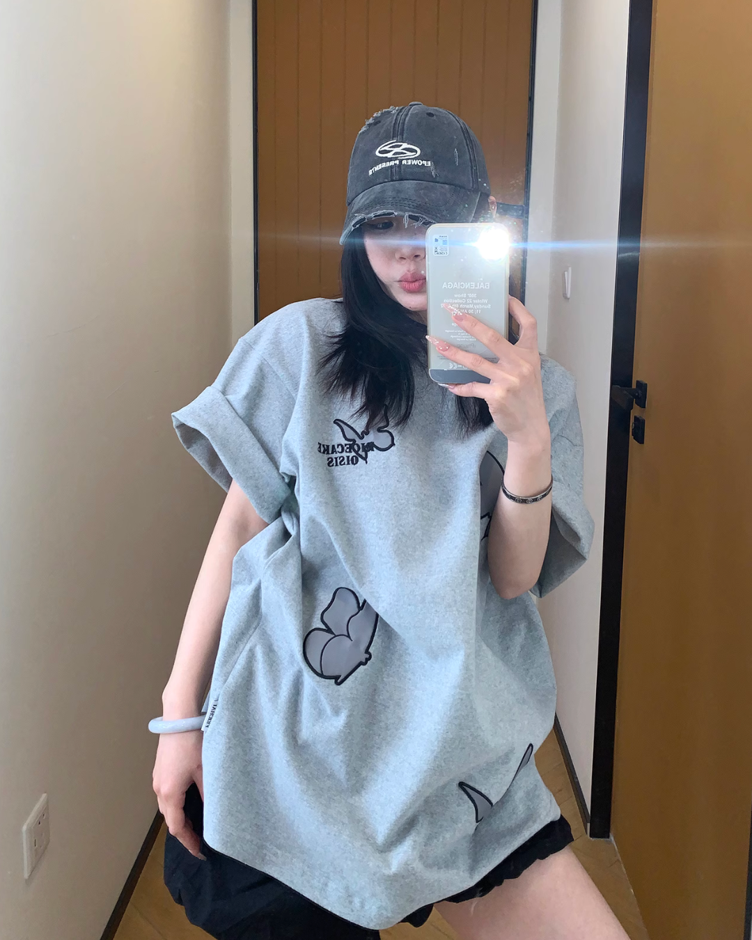 Butterfly Patch Short Sleeve T-Shirt YLS0836