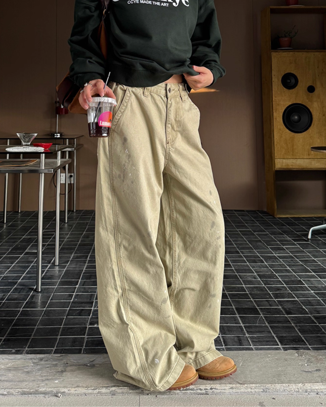 Vintage Ink Splash Cargo Pants CYE0075