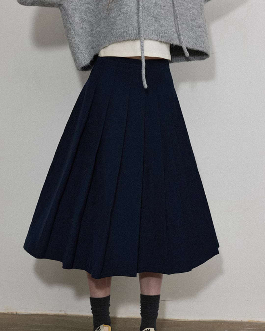 High Waisted Pleated Skirt LFC0002