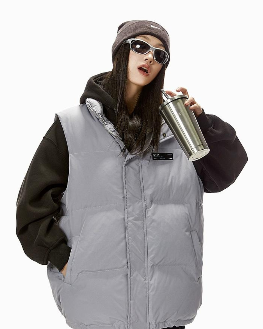 Back Logo Down Vest ICM0009