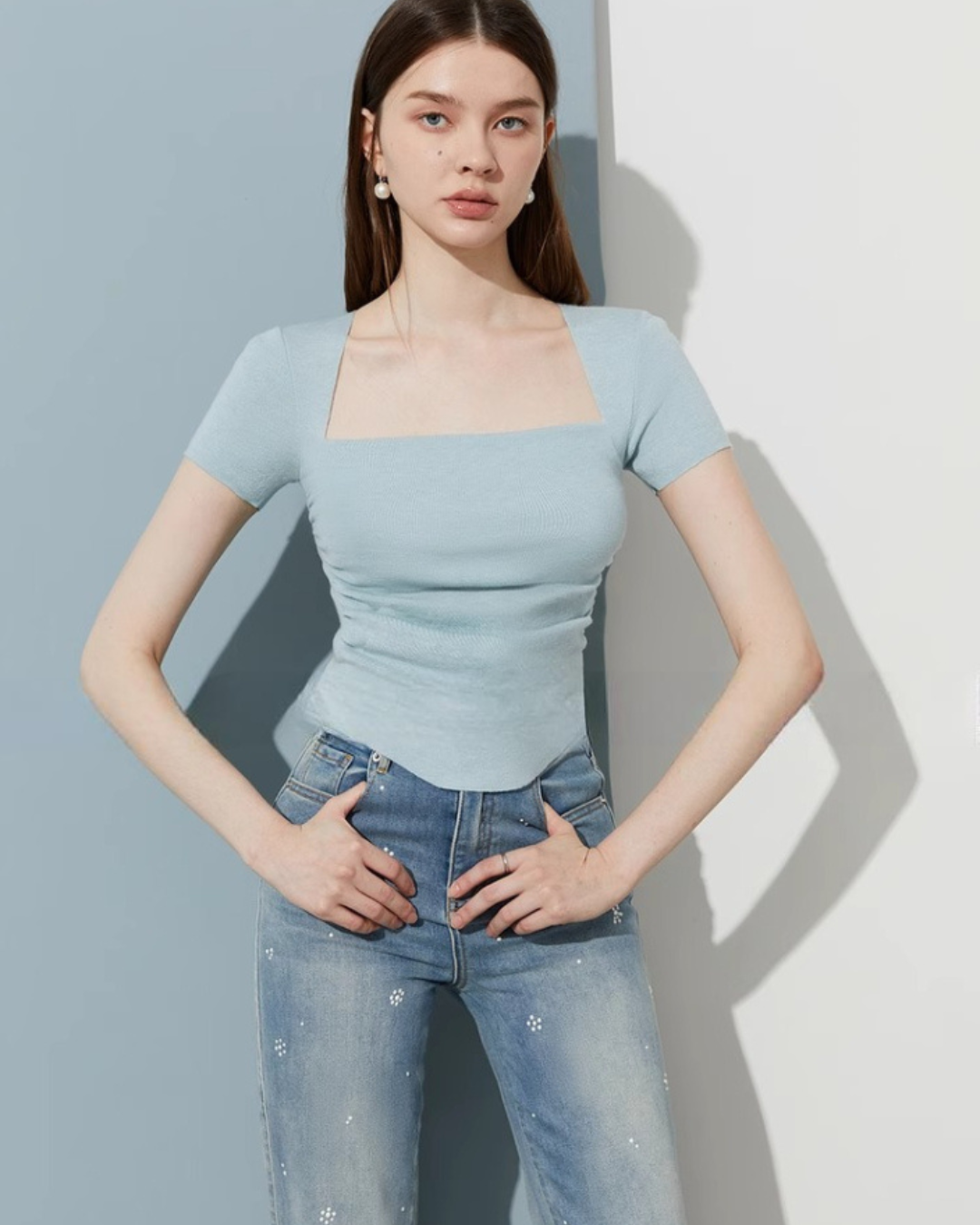 Square Neck Slim Top DPY0006