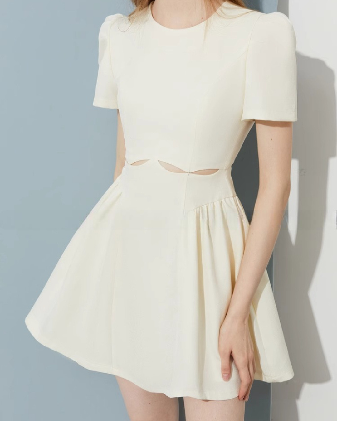 Shoulder Flare Dress DPY0045