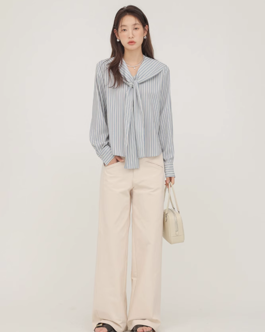 Bowtie Stripe Long Sleeve Shirt CHS0006