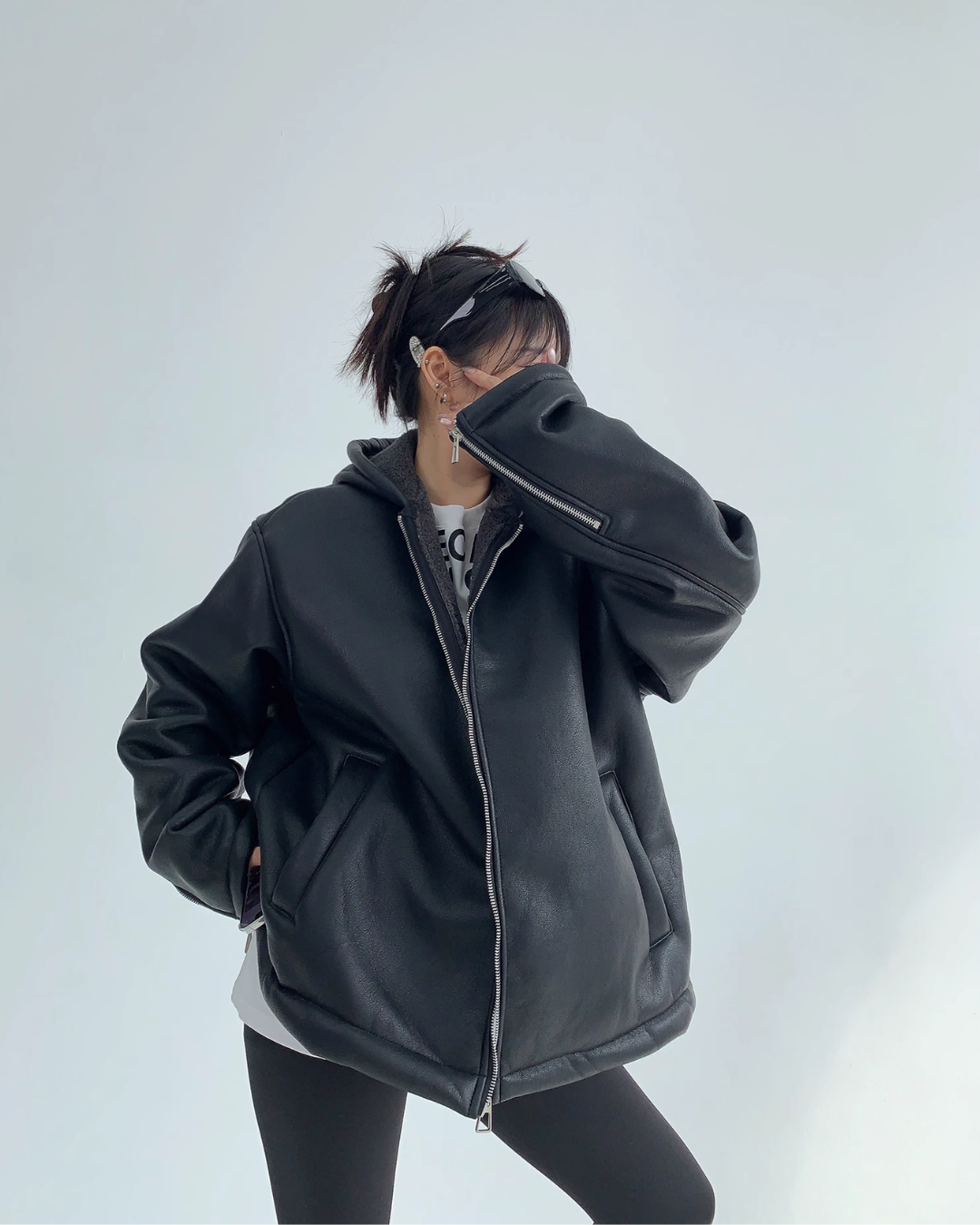 Oversized Boa Blouson YLS0570