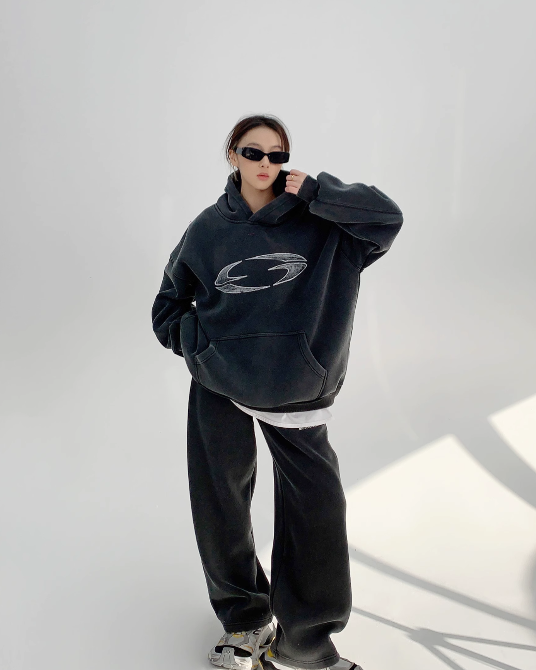 Retro Loose Sweat Hoodie / Sweat Pants YLS0012