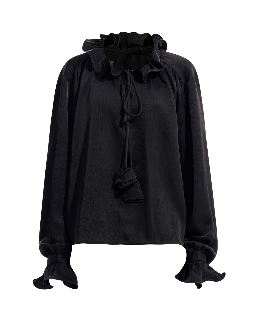 Floral Satin Shirt / Satin Fishtail Skirt TUW0004