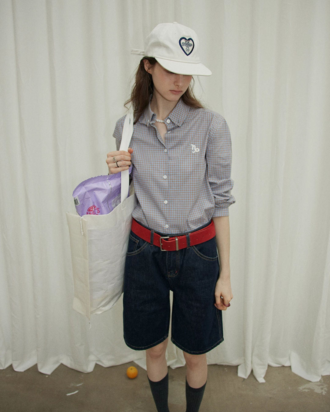 Gingham Check Long-Sleeve Shirt RLZ0012