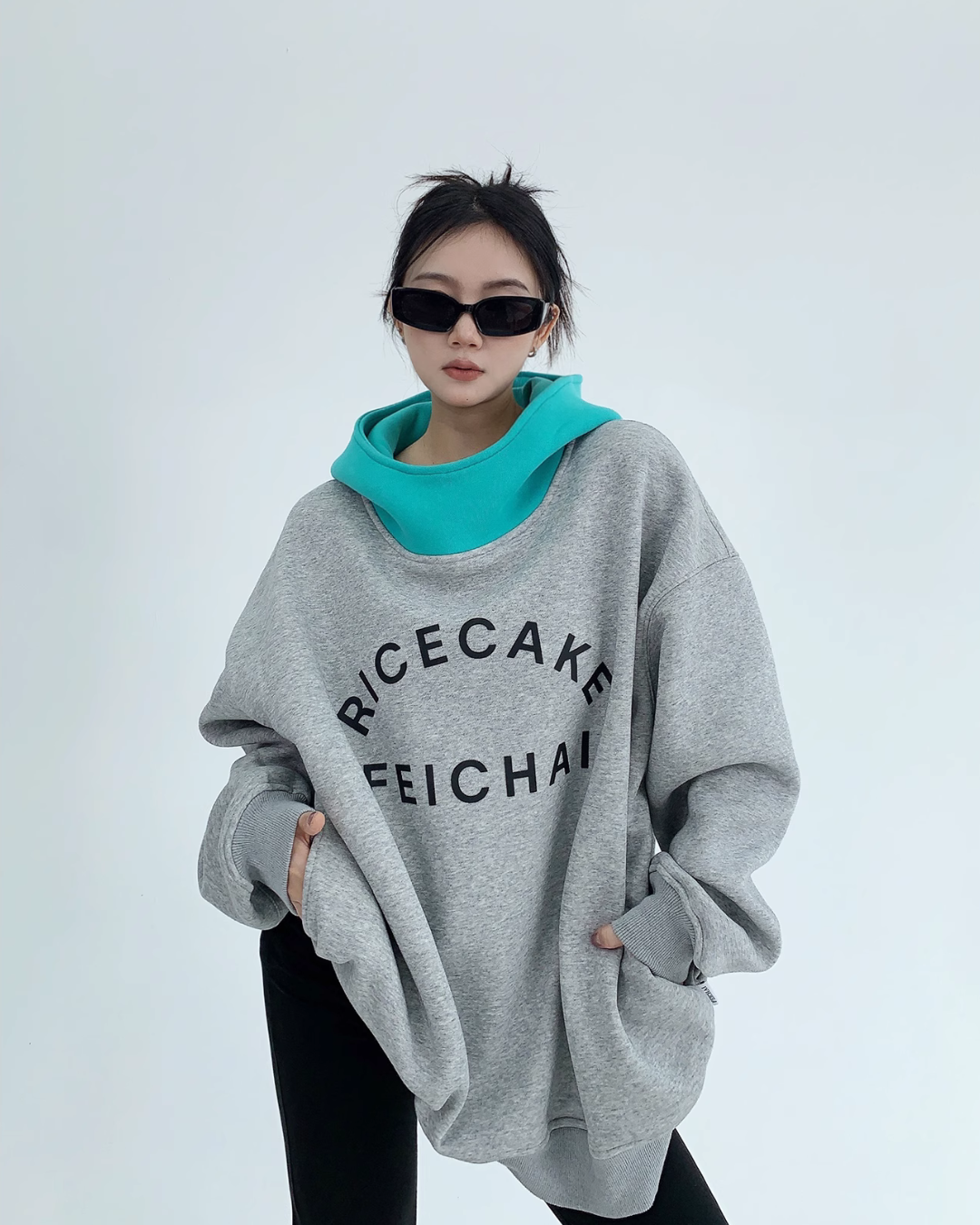 Color Hood Logo Pullover Tops YLS0612