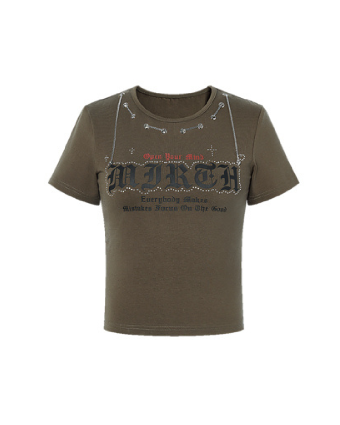 Metal Chain Round Neck T-Shirt IMO0089
