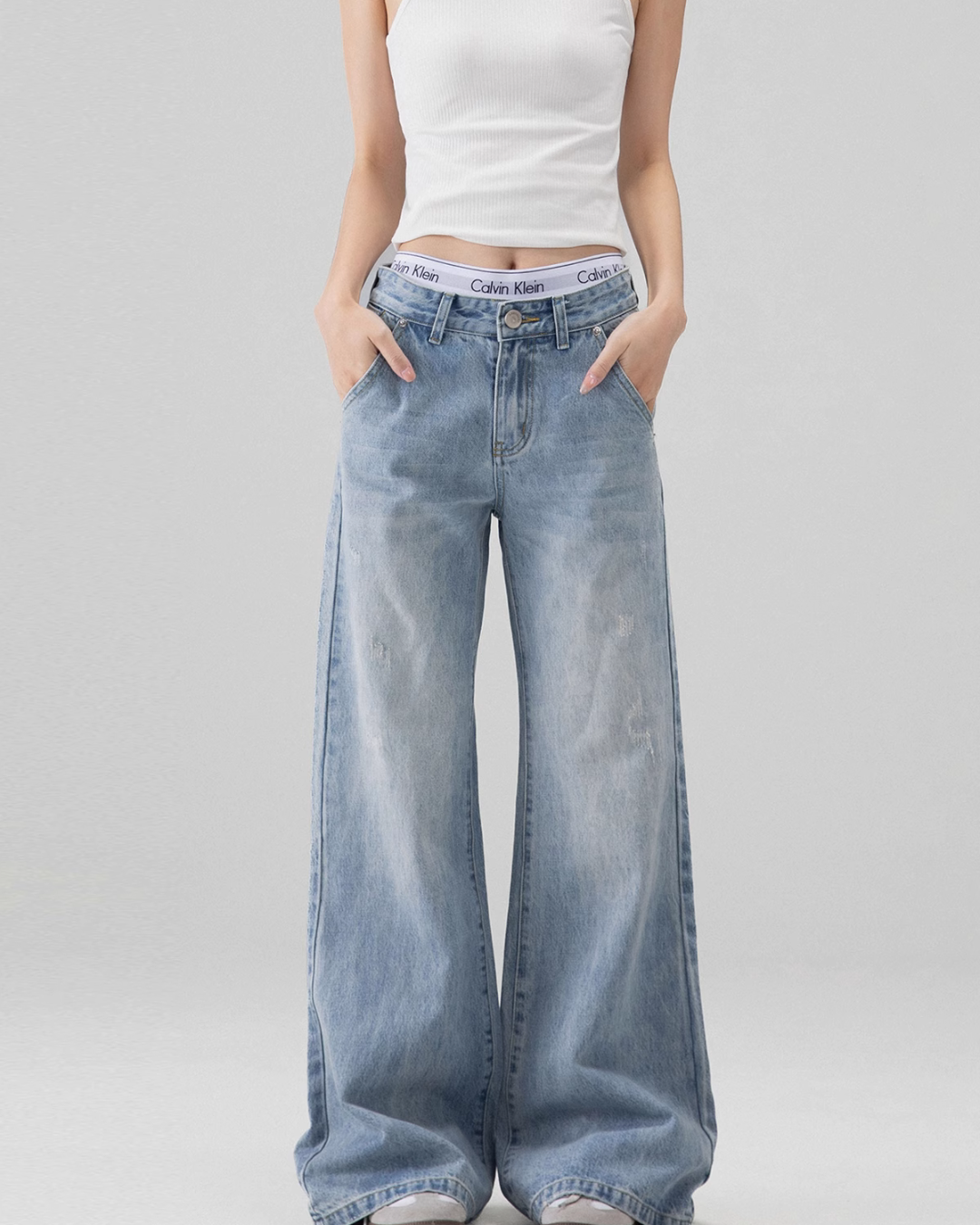 Flare Wide Denim Pants ICM0071