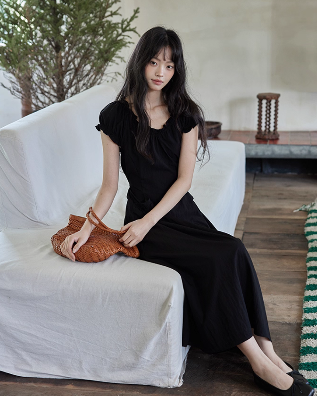Puff Sleeve Long Dress SMS0023