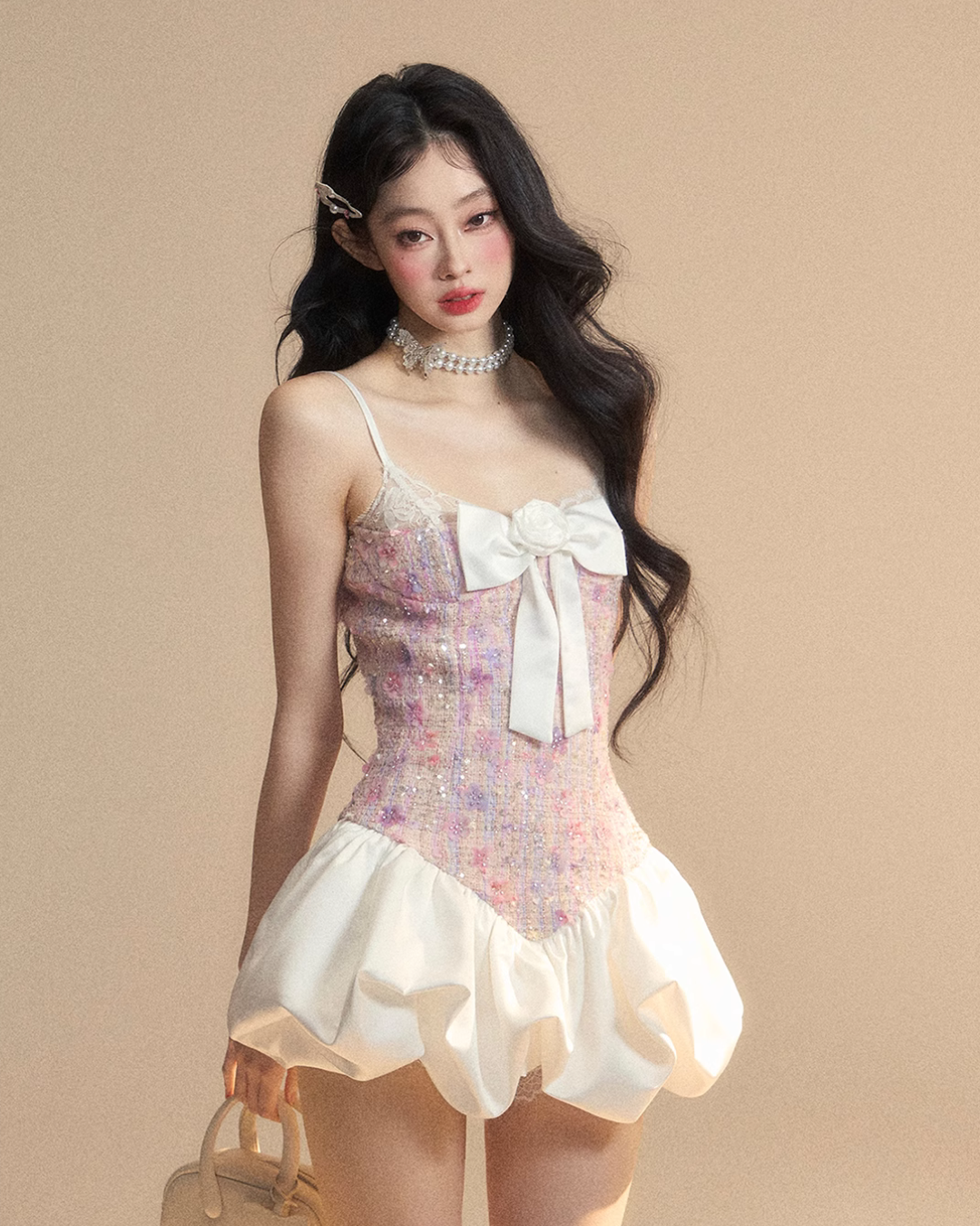 Big Ribbon Mini Dress LAS0017