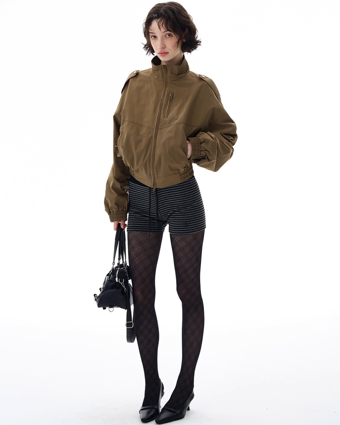 Stand Collar Short Jacket WLS0004