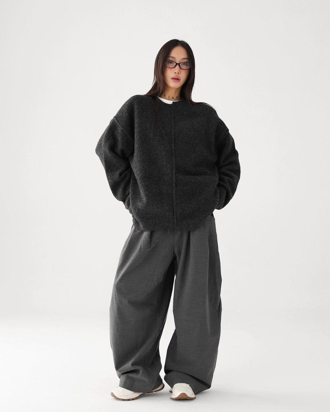 Round-Neck Pullover Knit / Scarf ACS0312