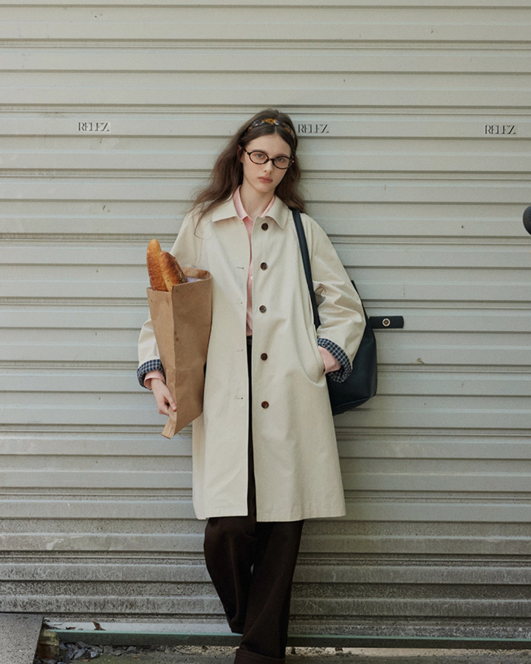 Paid Collar Long Coat RLZ0017