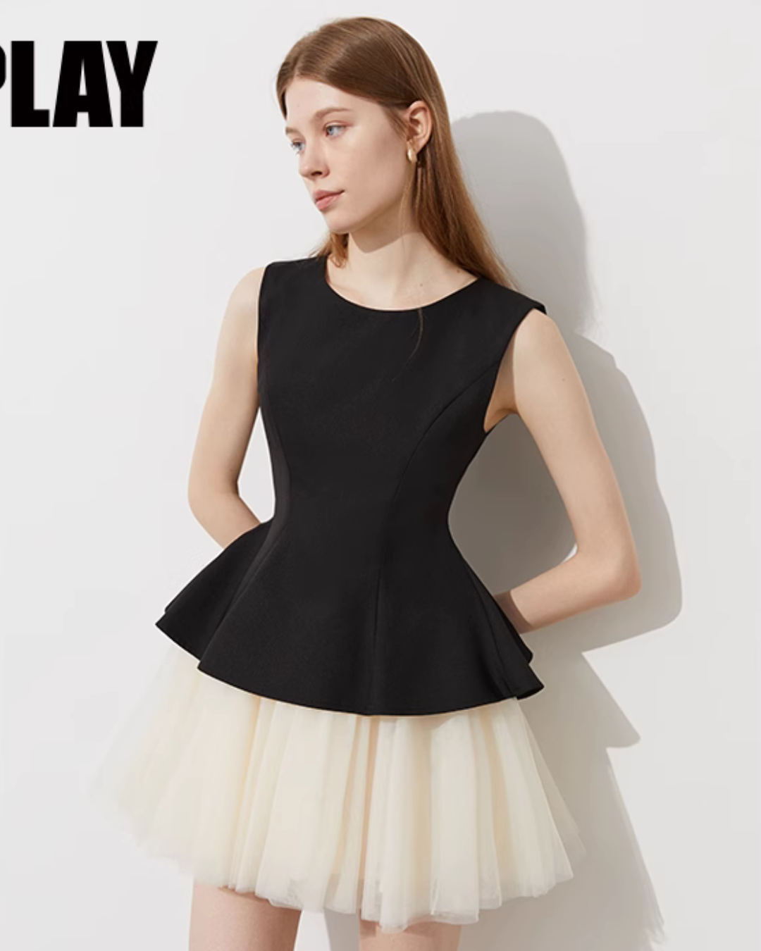 Sleeveless Color Block Dress DPY0021