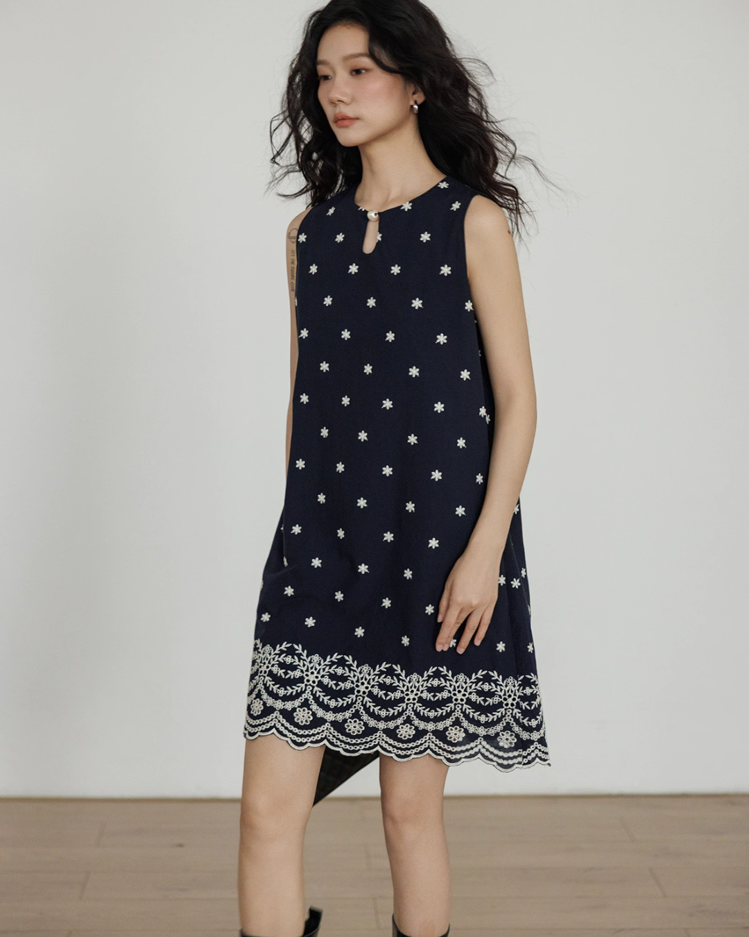 Round Neck Sleeveless Vest Dress VAS0040