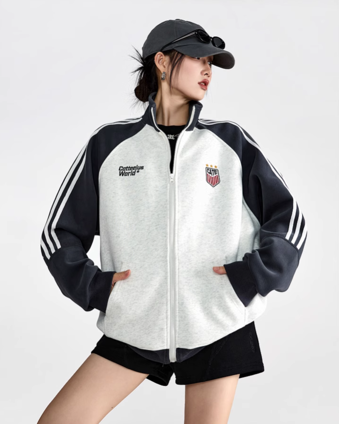 Color Blocked Side Line Track Jacket ICM0060