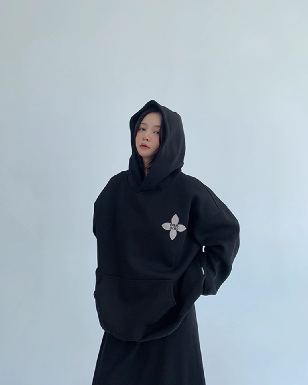 Flower Motif Sweatshirt Hoodie YLS0962