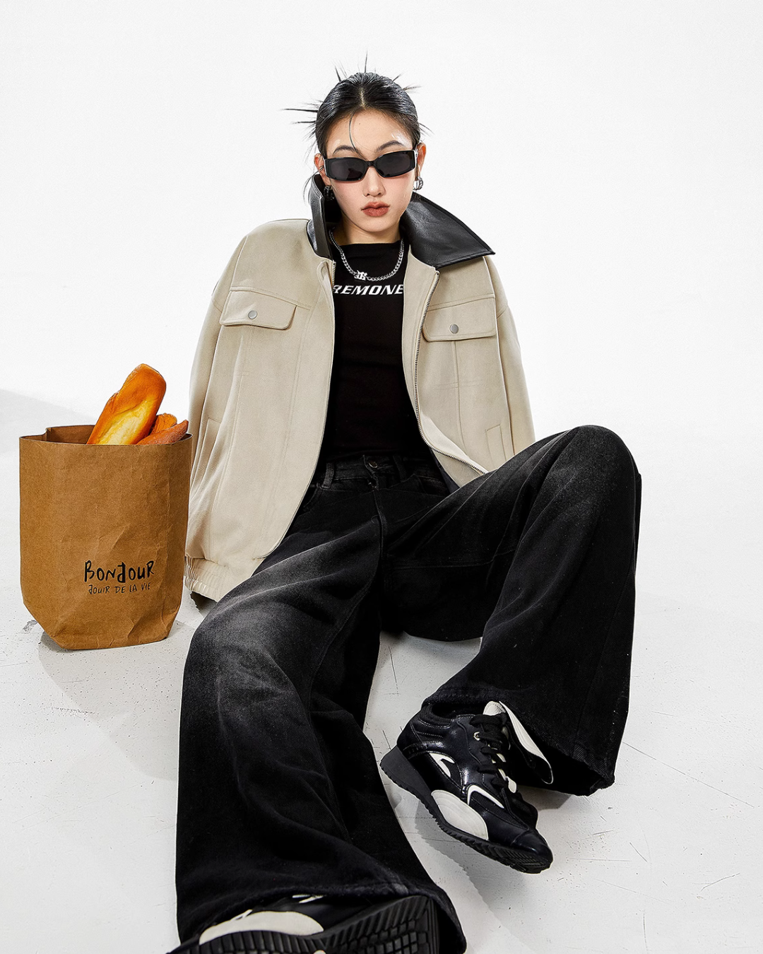 Contrast Color Pocket Jacket ICM0068