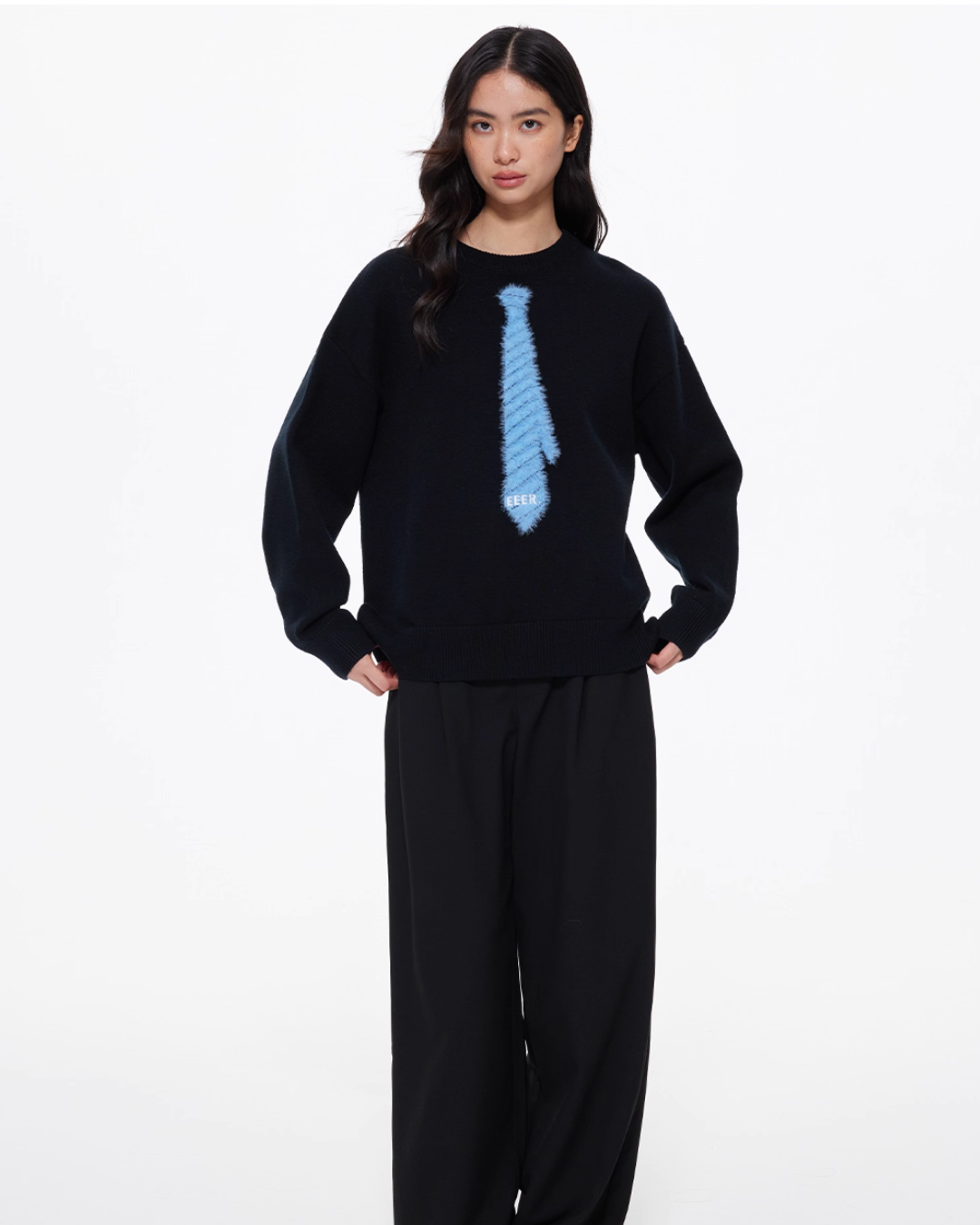 Tie Loose Knit Pullover UDS0004