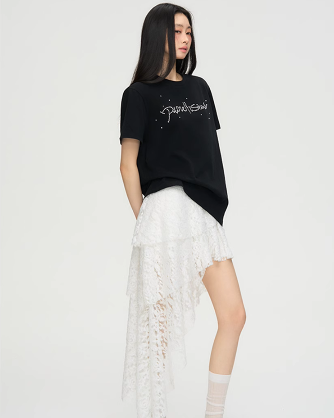 Tiered Lace Frill Skirt PUC0020
