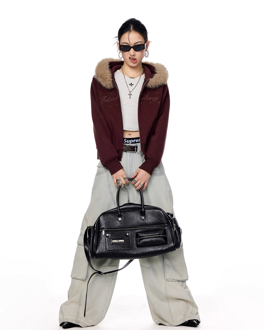 Fur Hood Zip Hoodie ICM0093