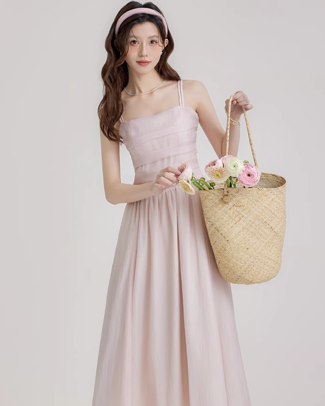 Pastel Pink Camisole Dress LSN0013
