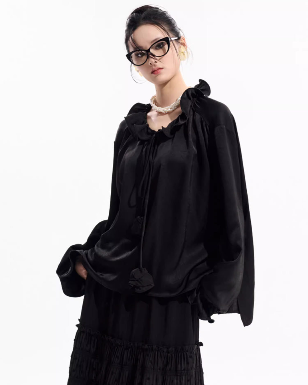 Vintage Lace Two-Piece Shirt / Shirt Skirt TUW0005