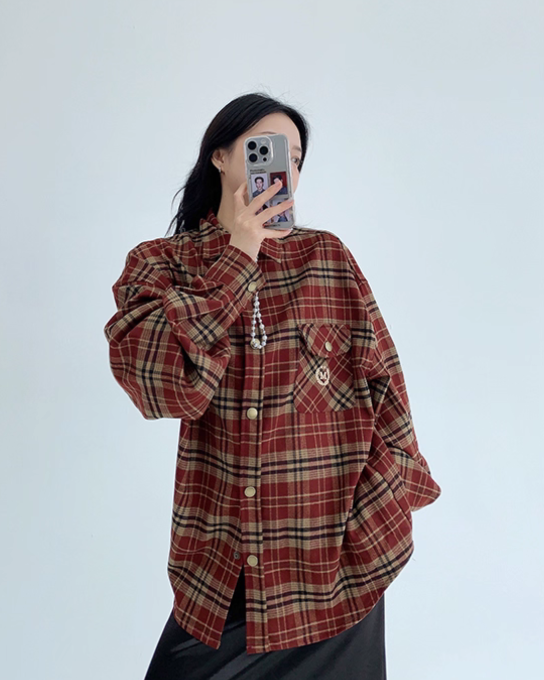 Oversized Check Shirt YLS0900