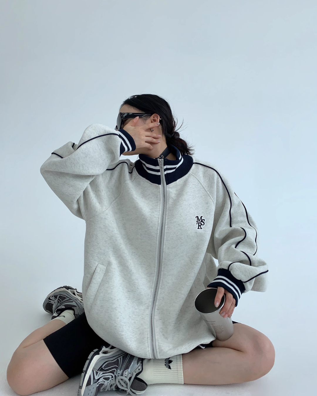 Color Blocked Line Track Jacket YLS0829