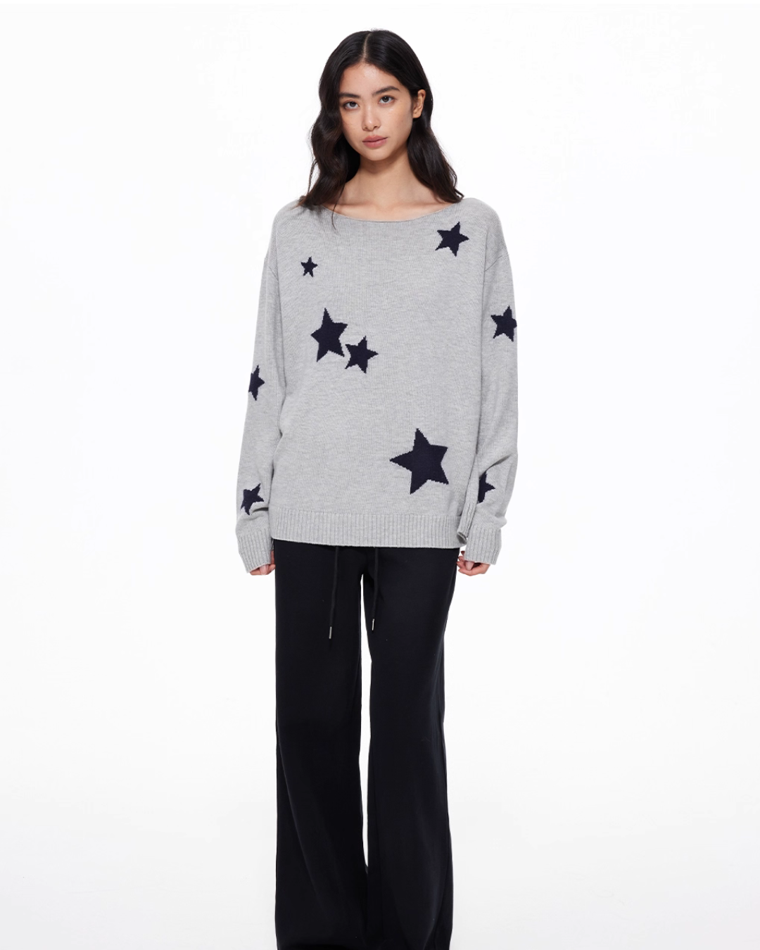 Star Crew Neck Knit Top UDS0007