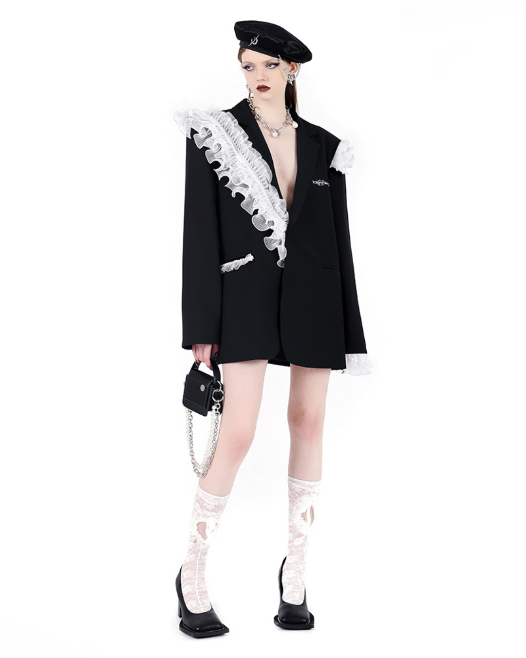 Stitching Irregular Silhouette Jacket PPK0059