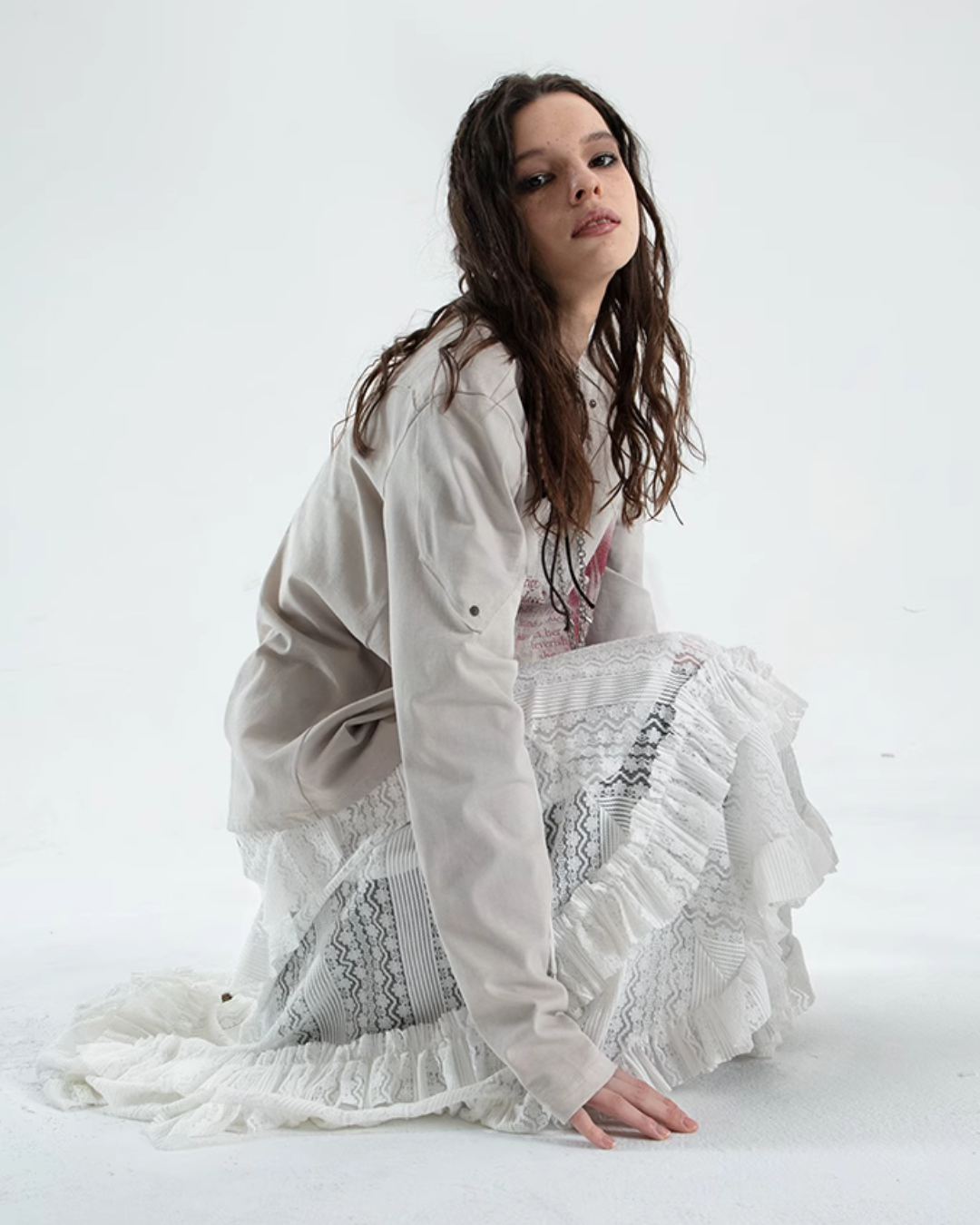 Asymmetrical Tiered Skirt DOP0031