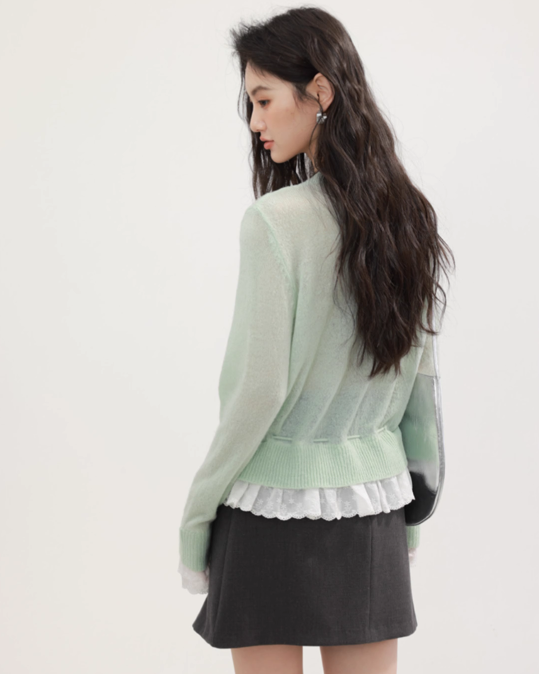 Round Neck Frill Flare Cardigan CHS0009