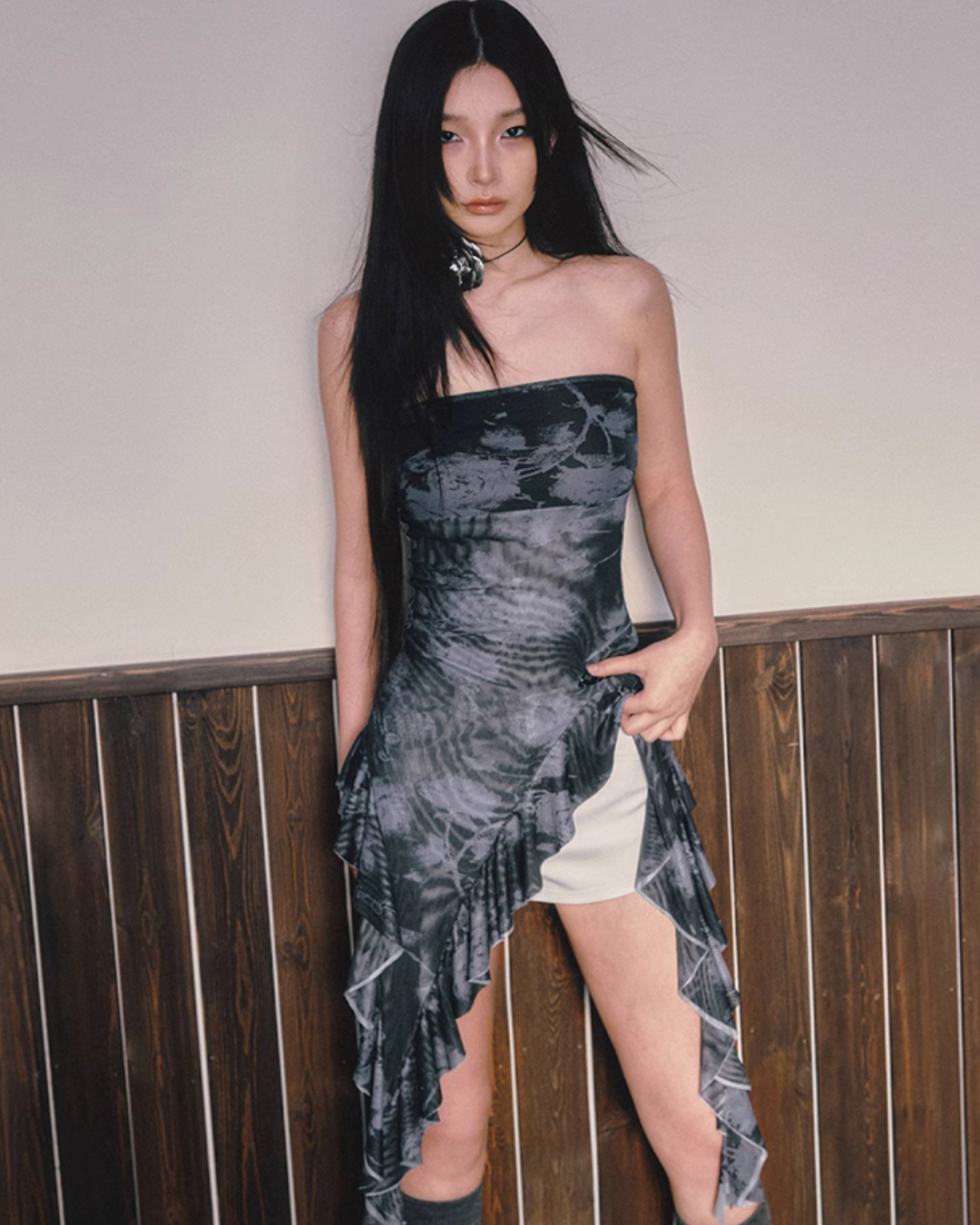 Asymmetrical Tight Dress IMC0029