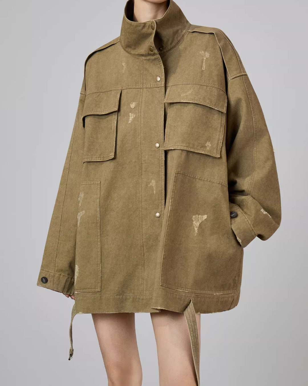 Vintage Leather Collar Jacket SUY0010