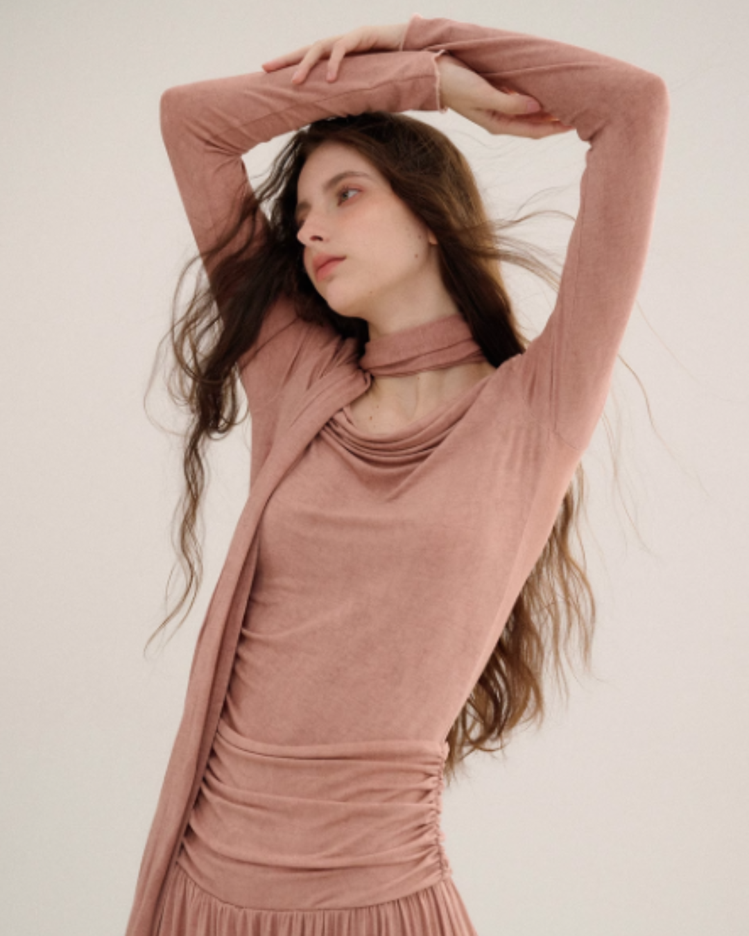 Asymmetrical Knit Tight Dress SNT0004