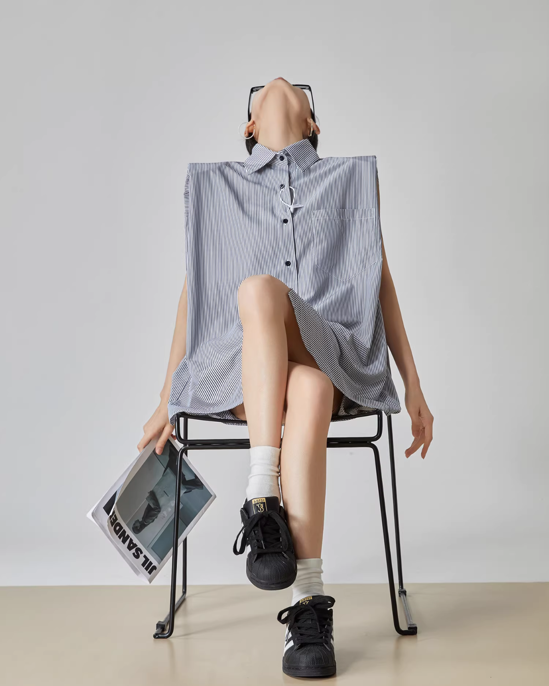 Striped Sleeveless Shirt / Shorts FER0087