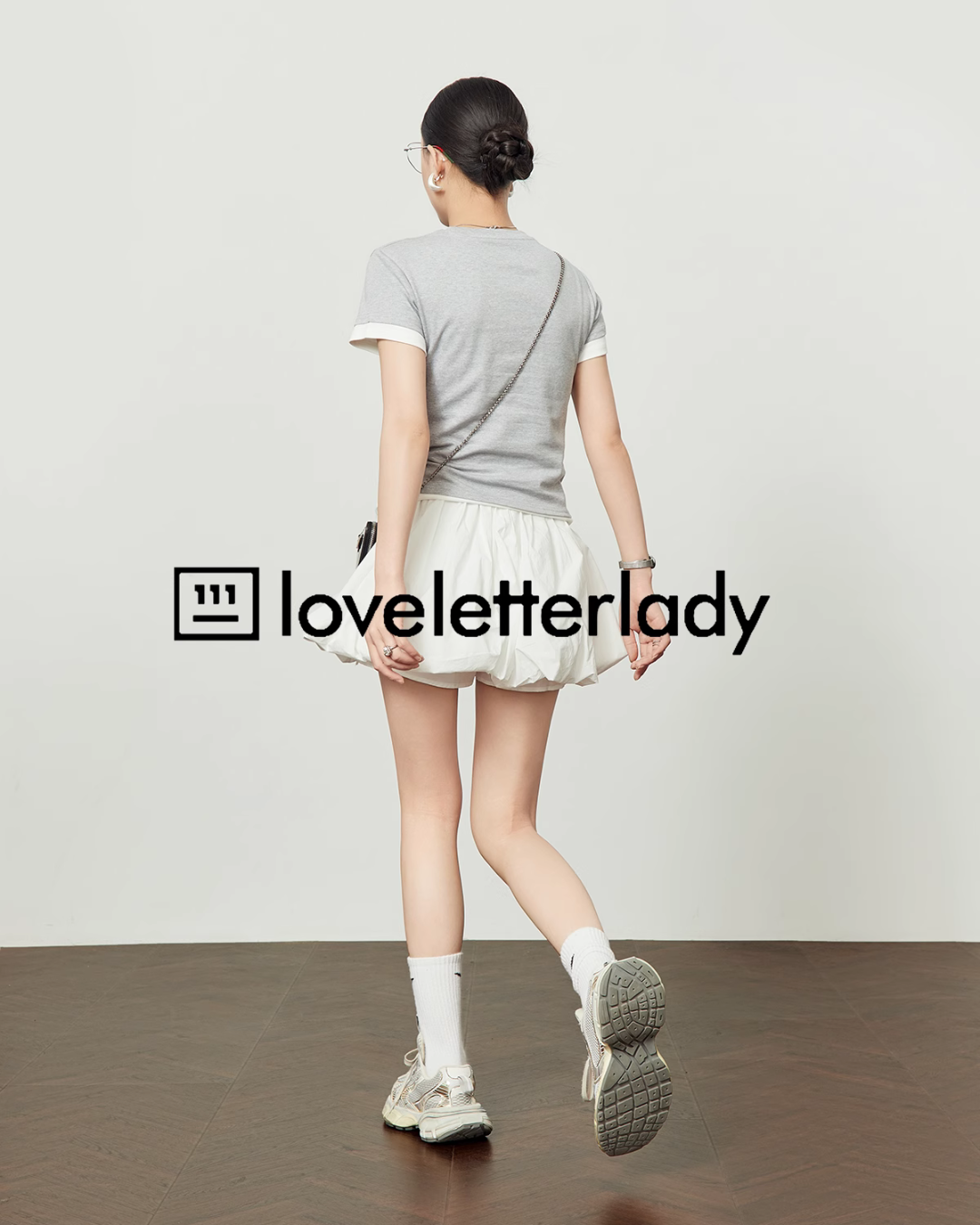 Light Gray Layered T-Shirt LLA0434