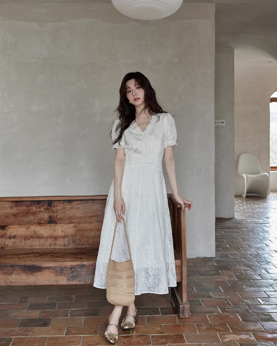 French Lace Long Dress SMS0009