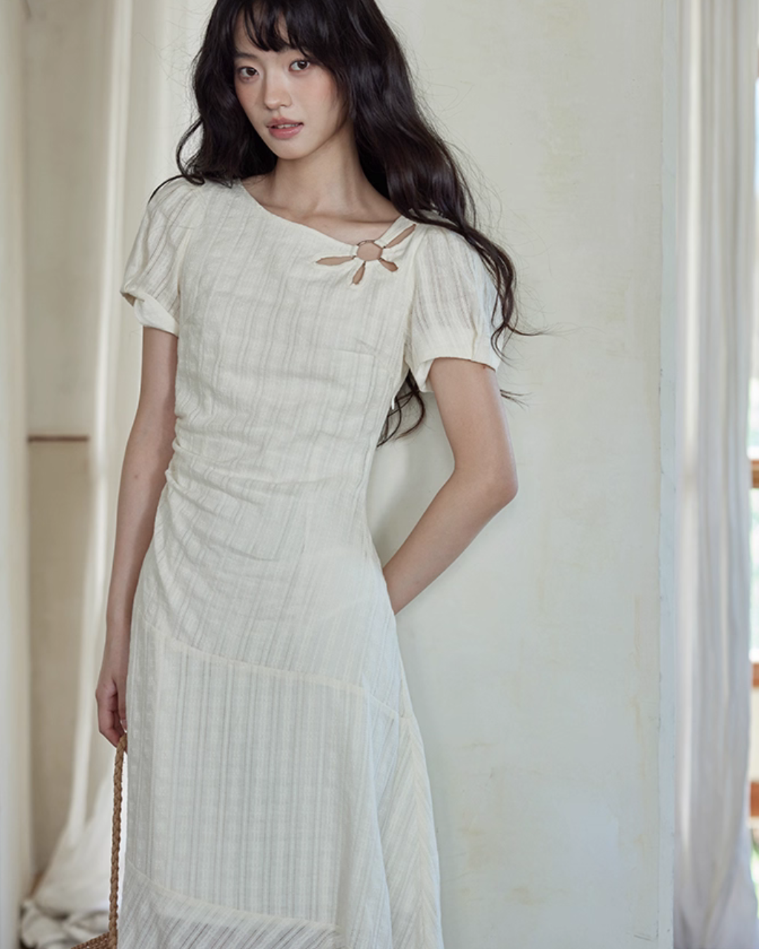 Cotton Apricot Long Dress SMS0026