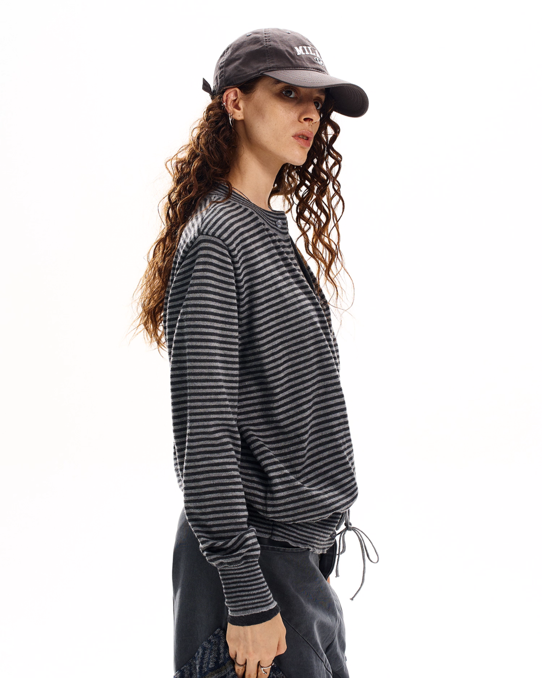 Stripe Two Piece Knit Sweater HGX0040